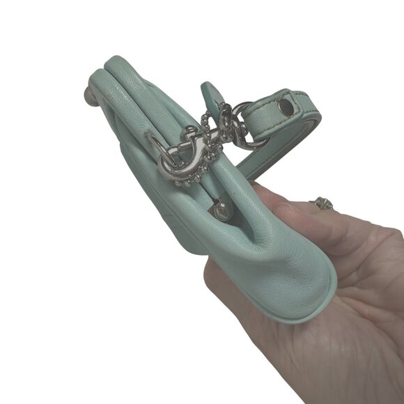 Vintage Coach SOHO Kiss Lock Change Purse Large Leather Framed Wristlet Dustbag - Picture 4 of 13